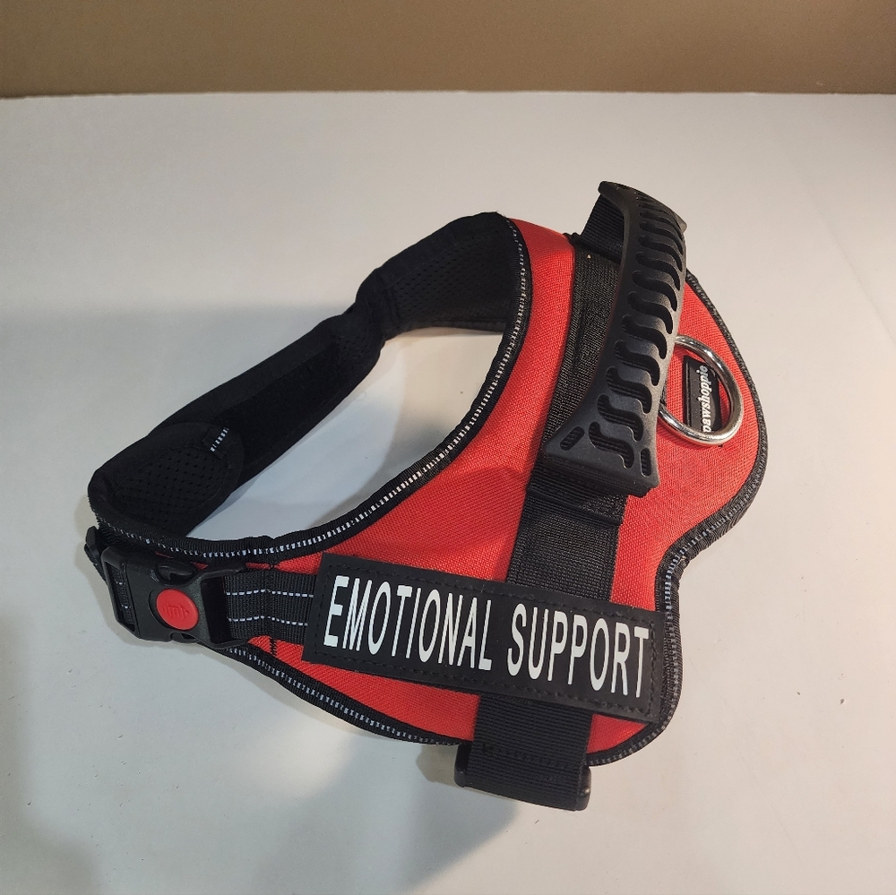 Pawshoppie  “EMOTIONAL SUPPORT” Dog Harness Red Size Medium